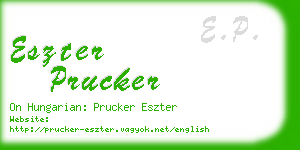 eszter prucker business card